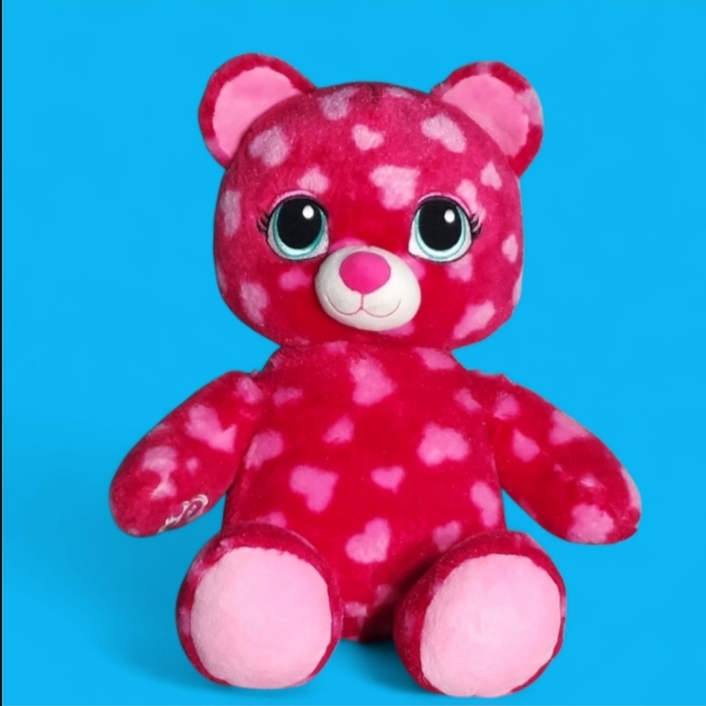 Build A Bear Sweet Hugs Red Pink Hearts Plush Stuffed Animal 18"
